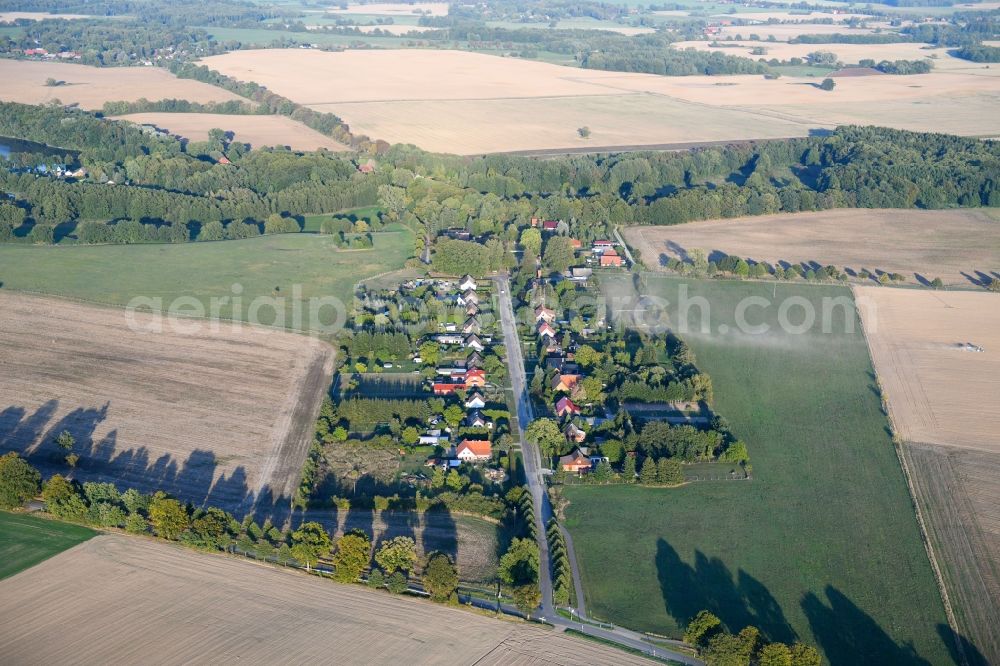 Boissow from the bird's eye view: Village view in Boissow in the state Mecklenburg - Western Pomerania, Germany