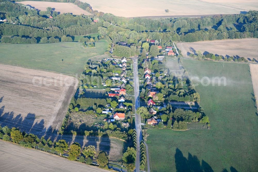 Aerial image Boissow - Village view in Boissow in the state Mecklenburg - Western Pomerania, Germany