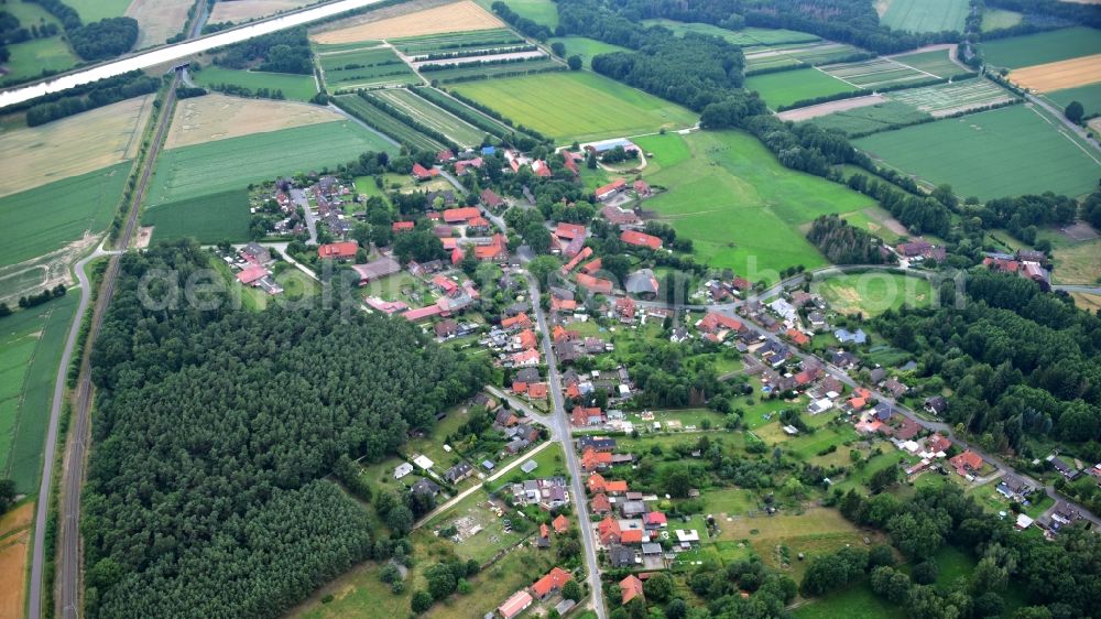 Aerial photograph Uslar - Village view in Bollensen in the state Lower Saxony, Germany