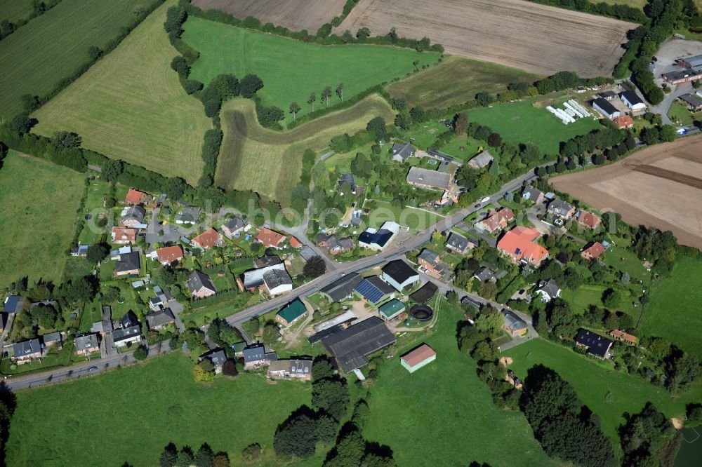 Borgdorf from the bird's eye view: Village view of Borgdorf in the state Schleswig-Holstein