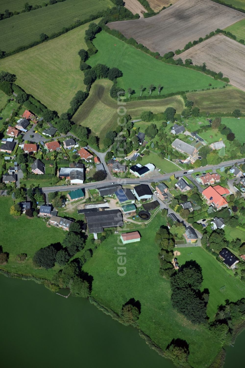 Aerial image Borgdorf - Village view of Borgdorf in the state Schleswig-Holstein