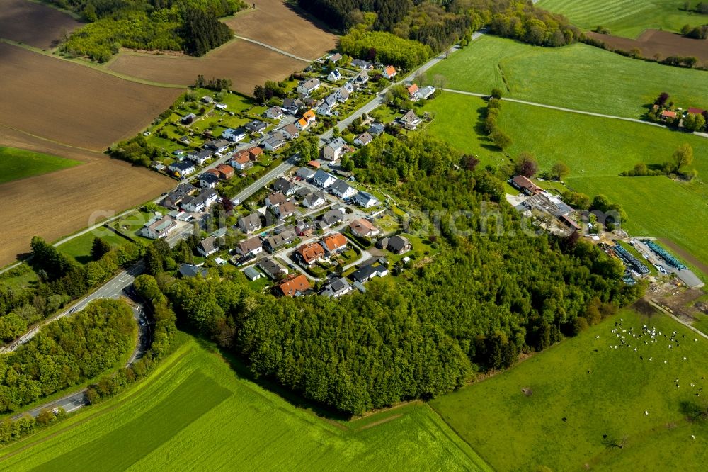 Branten from above - Village view in Branten in the state North Rhine-Westphalia, Germany