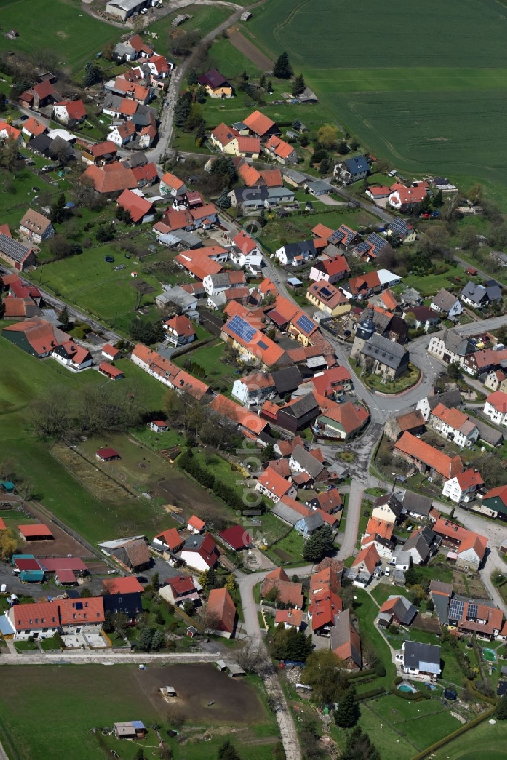 Aerial image Breitenbach - Village view of Breitenbach in the state Saxony-Anhalt