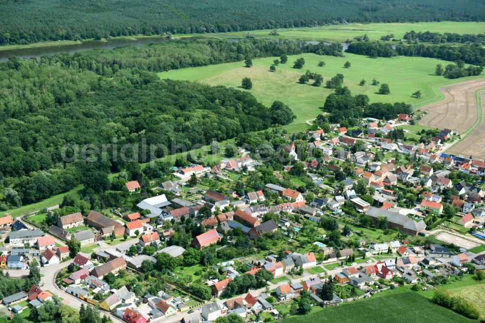 Breitenhagen from above - Village view in Breitenhagen in the state Saxony-Anhalt, Germany