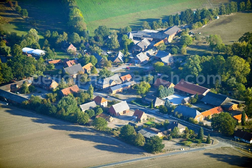 Aerial image Breselenz - Village view in Breselenz in the state Lower Saxony, Germany