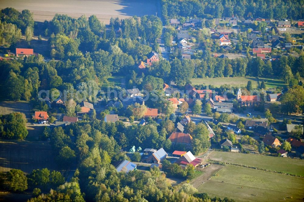 Aerial photograph Breselenz - Village view in Breselenz in the state Lower Saxony, Germany