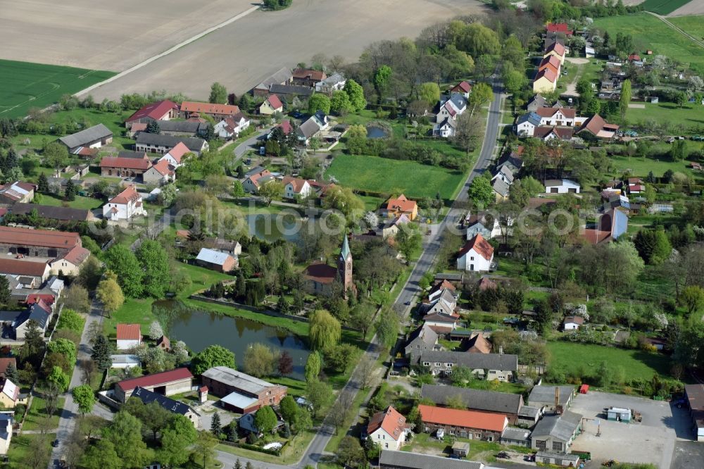 Buchholz from above - Village view of Buchholz in the state Brandenburg