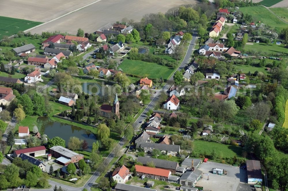 Buchholz from the bird's eye view: Village view of Buchholz in the state Brandenburg