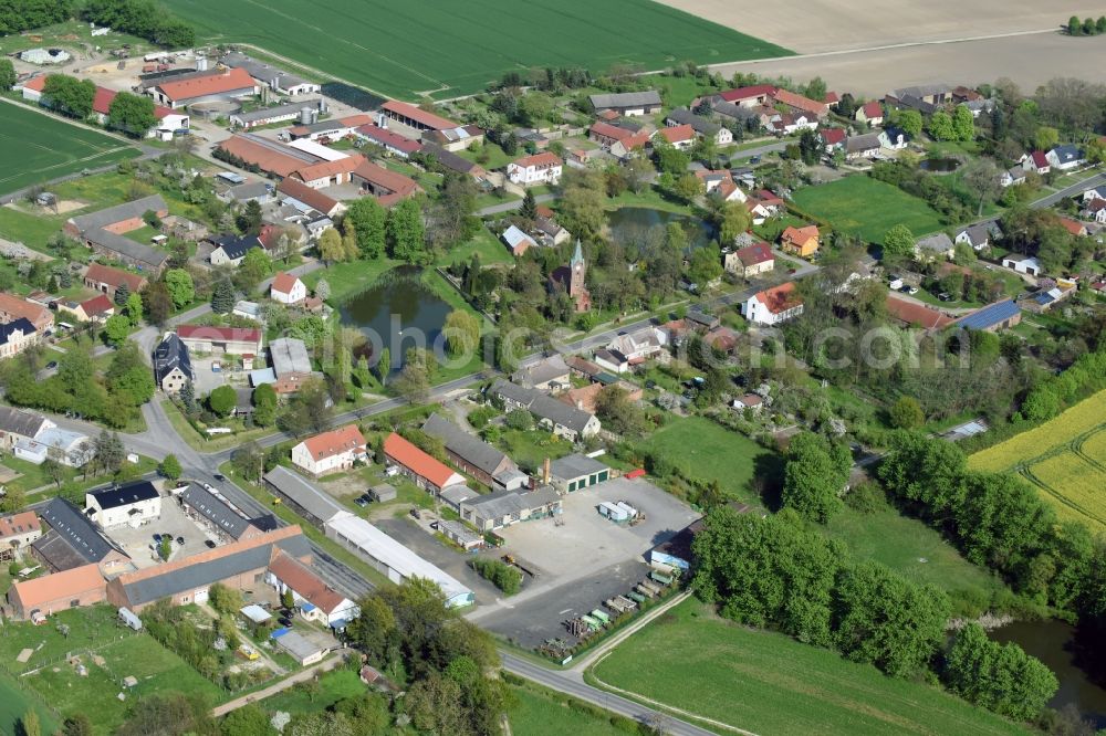 Buchholz from above - Village view of Buchholz in the state Brandenburg