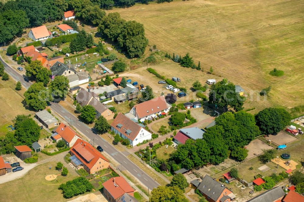 Aerial photograph Buchholz - Village view in Buchholz in the state Mecklenburg - Western Pomerania, Germany