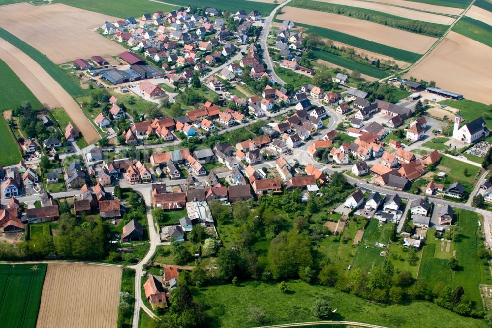 Buhl from the bird's eye view: Village view in Buhl in Grand Est, France