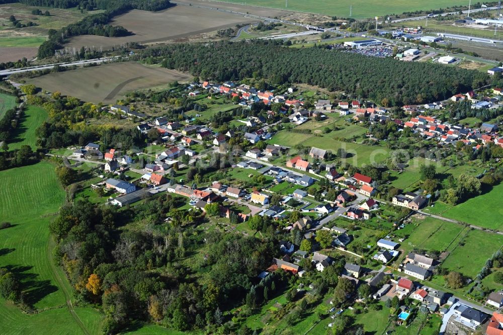 Buro from above - Village view in Buro in the state Saxony-Anhalt, Germany