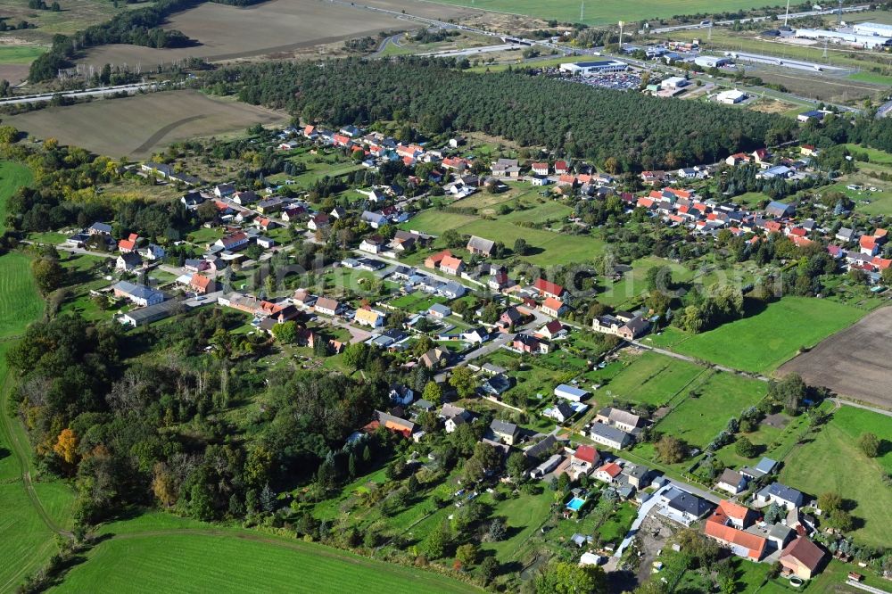 Buro from the bird's eye view: Village view in Buro in the state Saxony-Anhalt, Germany