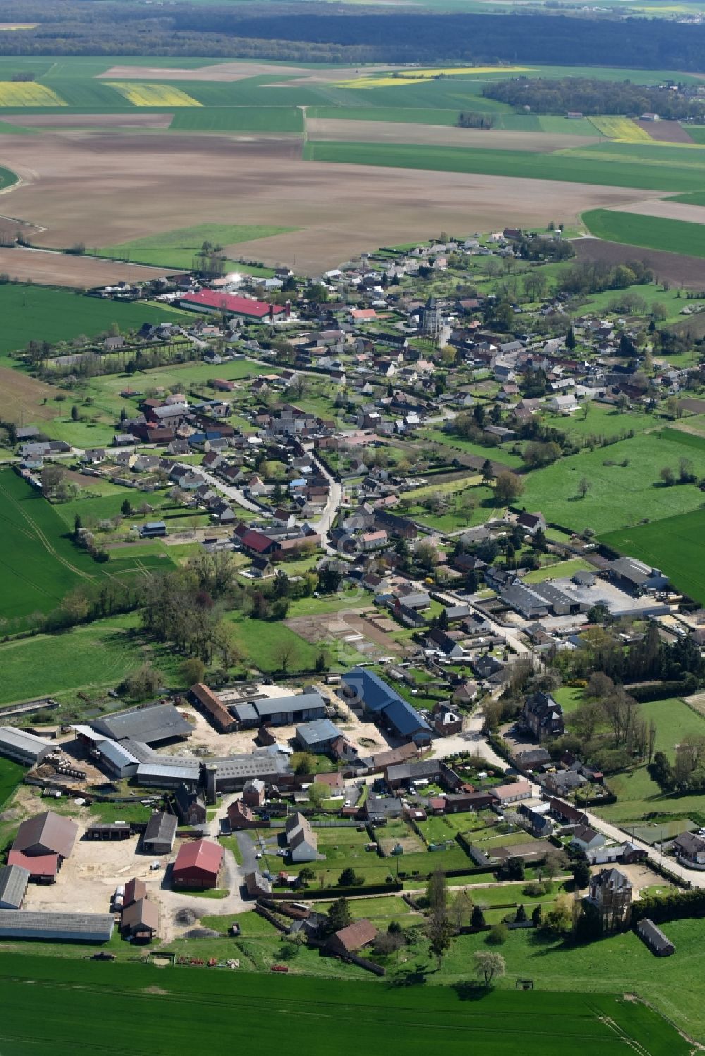 Aerial photograph Catillon- Fumechon - Village view of Catillon- Fumechon in Nord-Pas-de-Calais Picardy, France