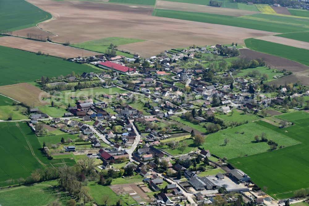 Catillon- Fumechon from above - Village view of Catillon- Fumechon in Nord-Pas-de-Calais Picardy, France