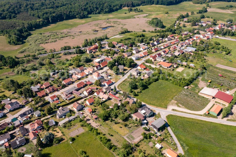 Aerial photograph Chorin - Village view in Chorin in the state Brandenburg, Germany