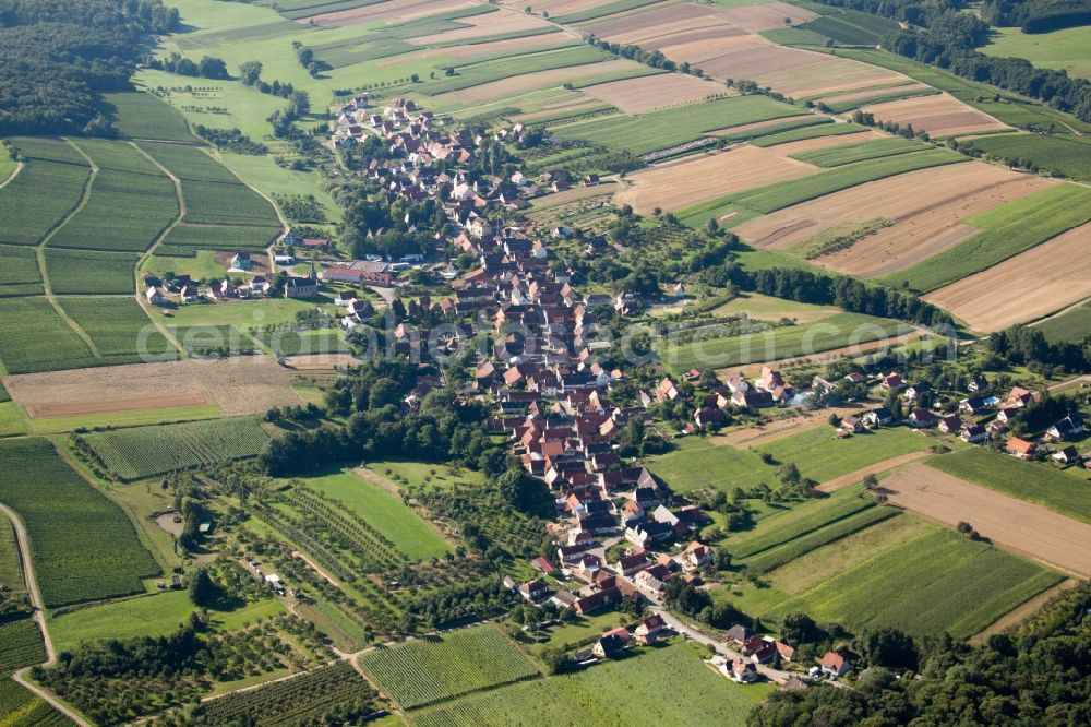 Aerial image Cleebourg - Village view in Cleebourg in Grand Est, France