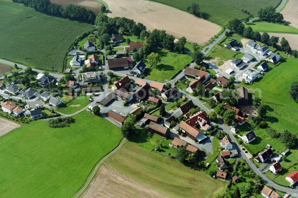 Cottenbach from above - Village view in Cottenbach in the state Bavaria, Germany