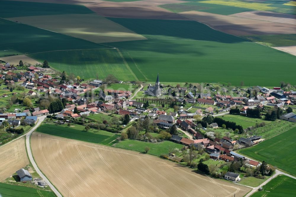 Aerial photograph Coullemelle - Village view of Coullemelle in Nord-Pas-de-Calais Picardy, France