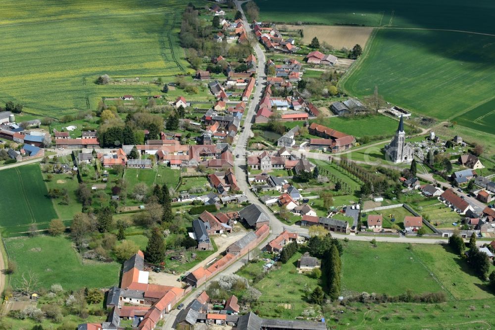 Aerial photograph Coullemelle - Village view of Coullemelle in Nord-Pas-de-Calais Picardy, France