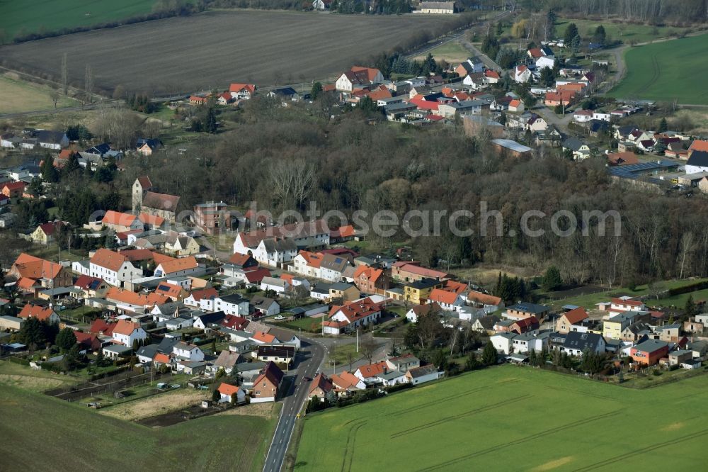 Cörmigk from above - Village view of Coermigk in the state Saxony-Anhalt