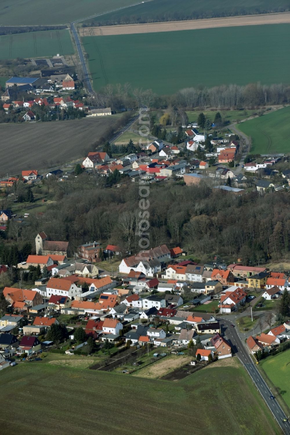 Aerial photograph Cörmigk - Village view of Coermigk in the state Saxony-Anhalt