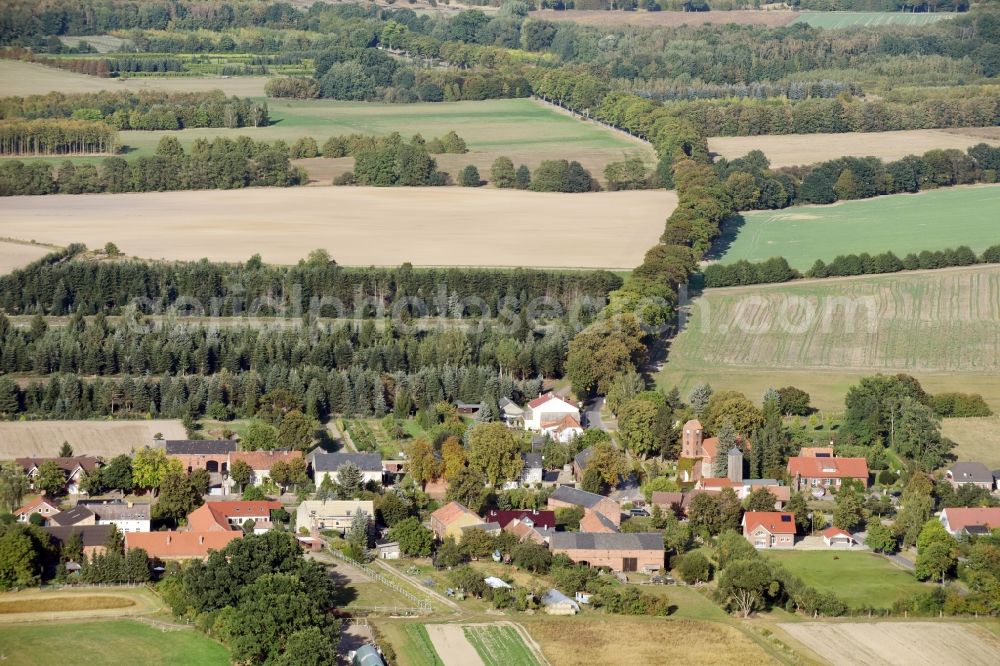 Aerial image Danewitz - Village view of Danewitz in the state Brandenburg