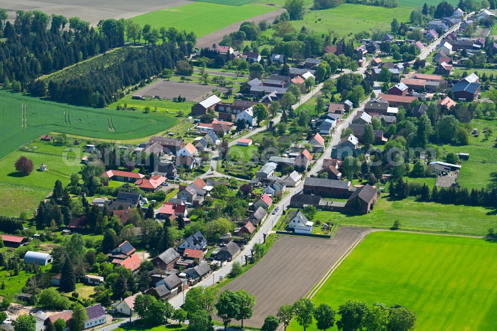 Aerial image Danewitz - Village view in Danewitz in the state Brandenburg, Germany