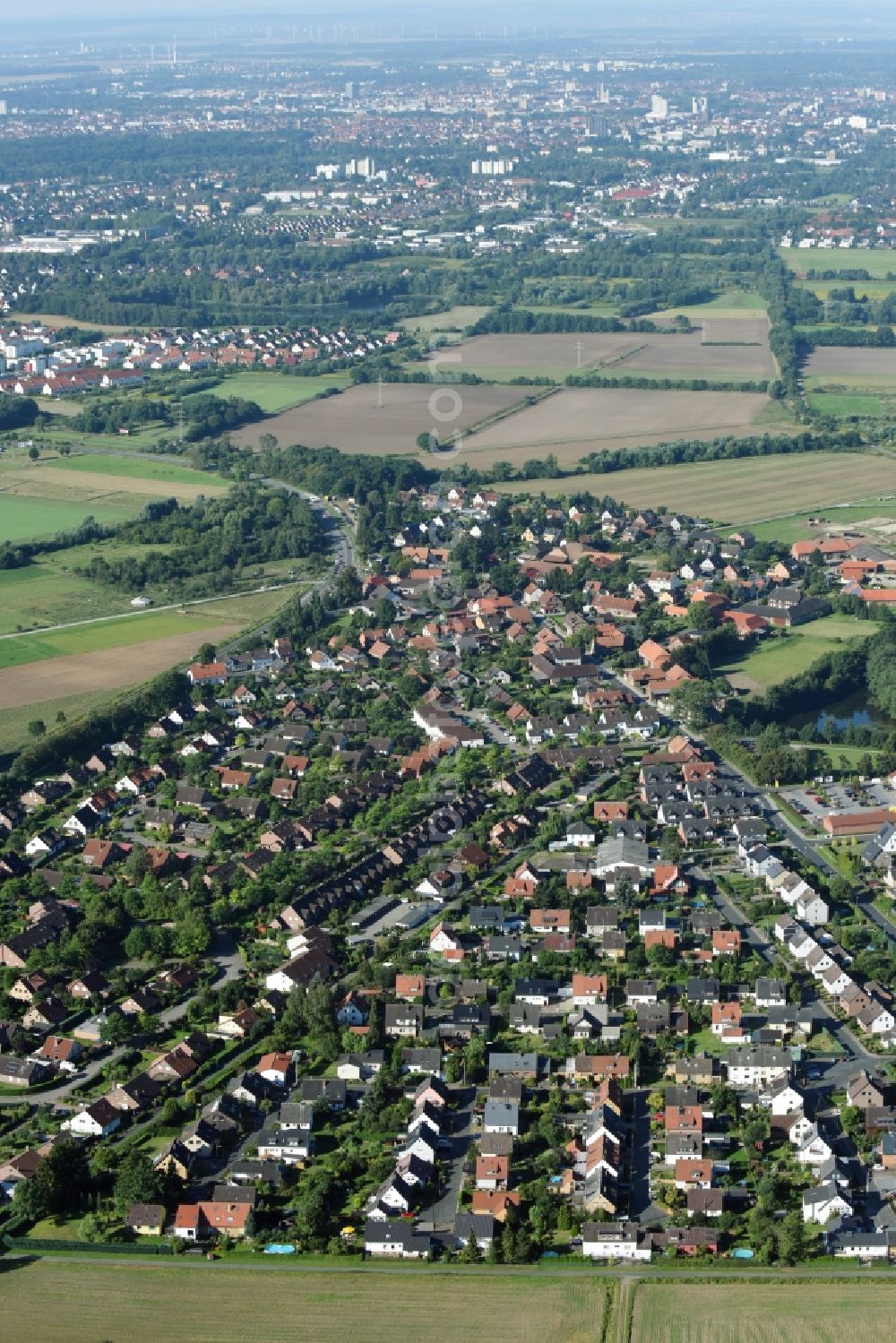 Dibbesdorf from above - Village view of Dibbesdorf in the state Lower Saxony