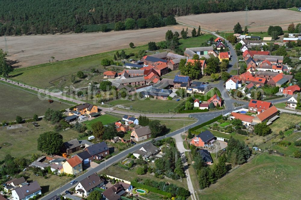 Dietrichsdorf from above - Village view in Dietrichsdorf in the state Saxony-Anhalt, Germany