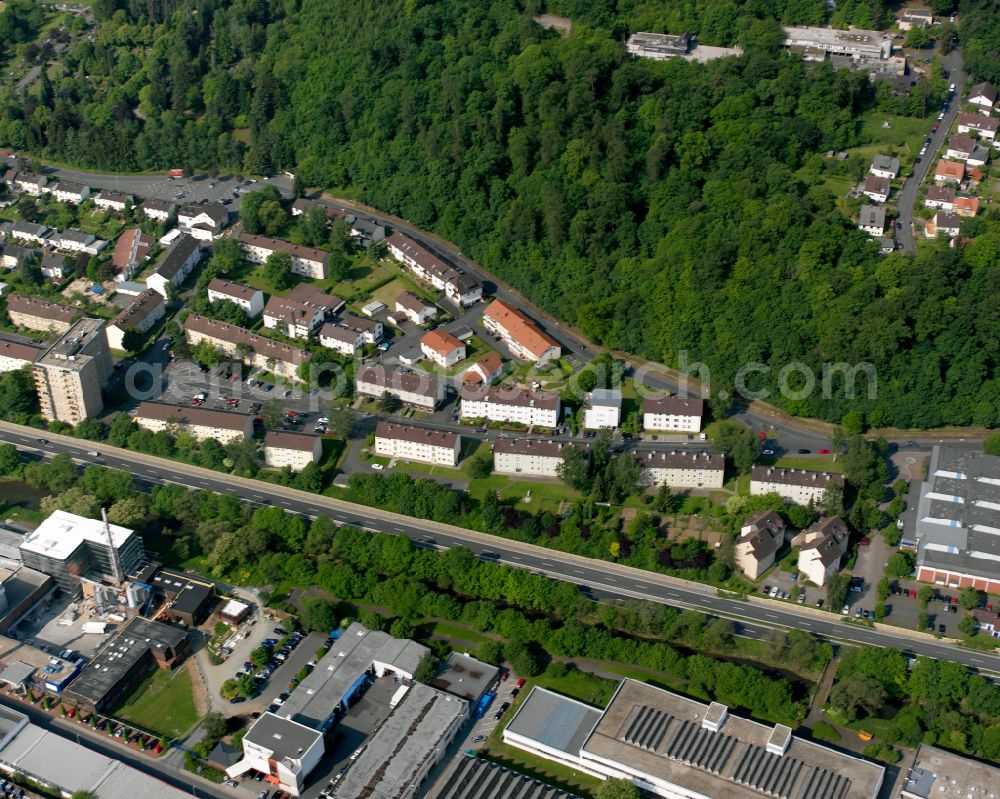 Dillenburg from above - Village view in Dillenburg in the state Hesse, Germany