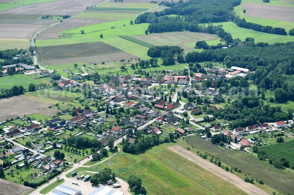 Dobritz from above - Village view in Dobritz in the state Saxony-Anhalt, Germany