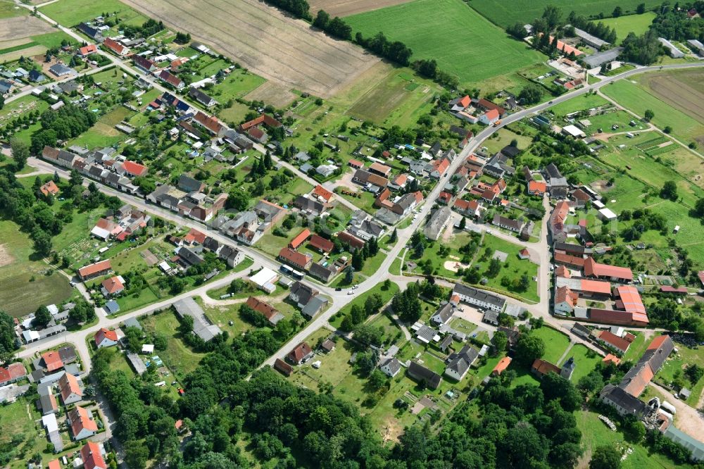 Dobritz from the bird's eye view: Village view in Dobritz in the state Saxony-Anhalt, Germany