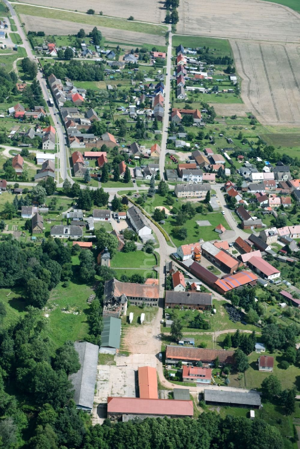 Aerial photograph Dobritz - Village view in Dobritz in the state Saxony-Anhalt, Germany