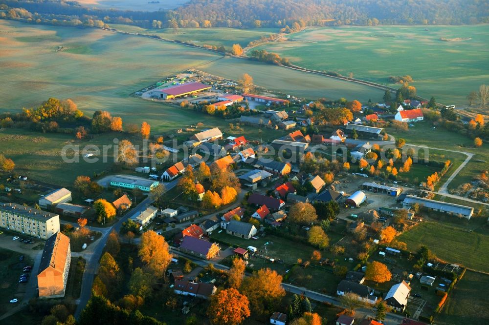 Aerial photograph Dolgen - Village view in Dolgen in the state Mecklenburg - Western Pomerania, Germany