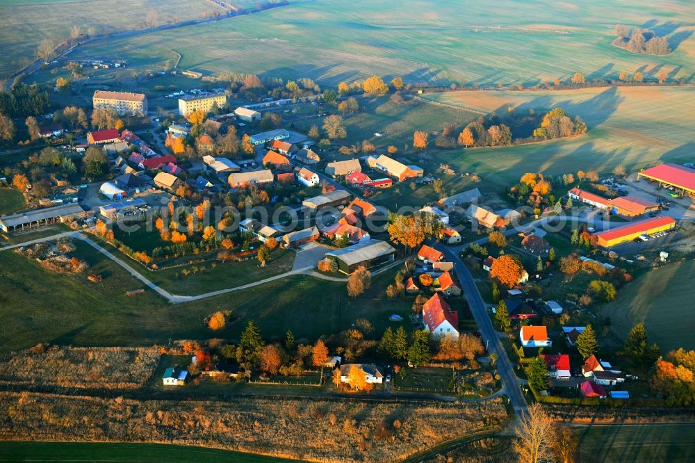 Dolgen from the bird's eye view: Village view in Dolgen in the state Mecklenburg - Western Pomerania, Germany