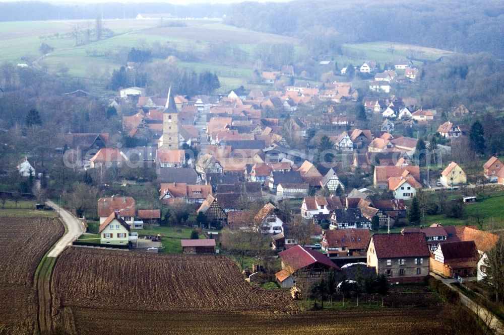 Aerial photograph Drachenbronn-Birlenbach - Village view in Drachenbronn-Birlenbach in Grand Est, France