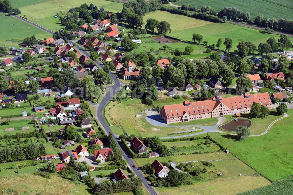 Düssin from the bird's eye view: Village view in Duessin in the state Mecklenburg - Western Pomerania, Germany