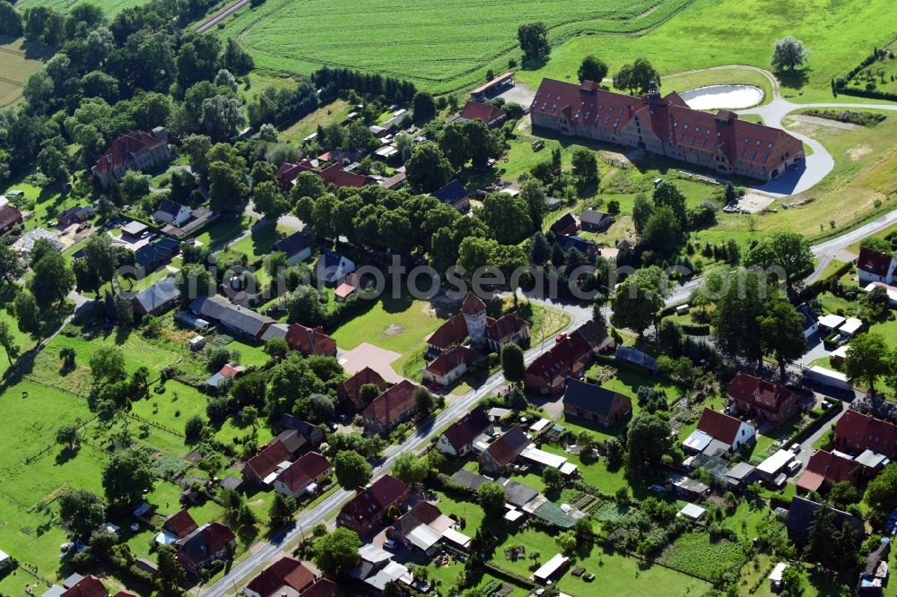 Düssin from the bird's eye view: Village view in Duessin in the state Mecklenburg - Western Pomerania, Germany