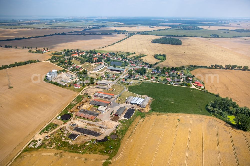 Aerial image Duckow - Village view of Duckow in the state Mecklenburg - Western Pomerania