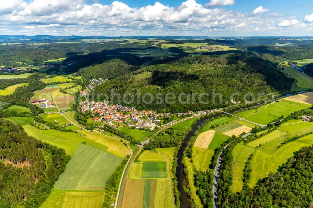 Ederbringhausen from above - Village view in Ederbringhausen in the state Hesse, Germany