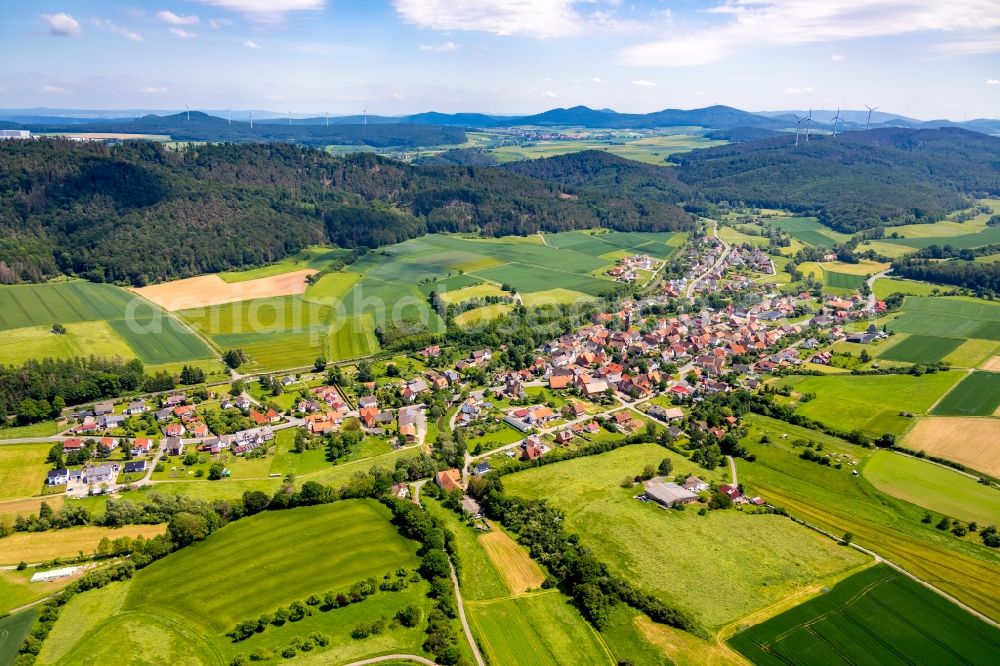 Aerial photograph Ehringen - Village view in Ehringen in the state Hesse, Germany