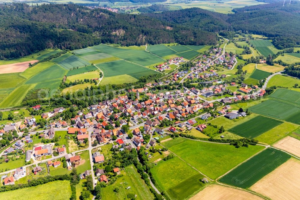 Ehringen from above - Village view in Ehringen in the state Hesse, Germany