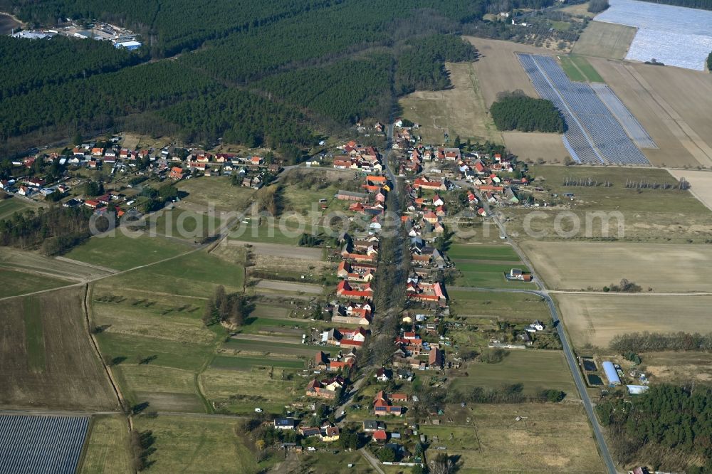 Elsholz from above - Village view in Elsholz in the state Brandenburg, Germany