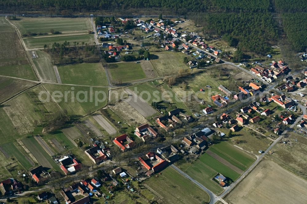 Aerial image Elsholz - Village view in Elsholz in the state Brandenburg, Germany