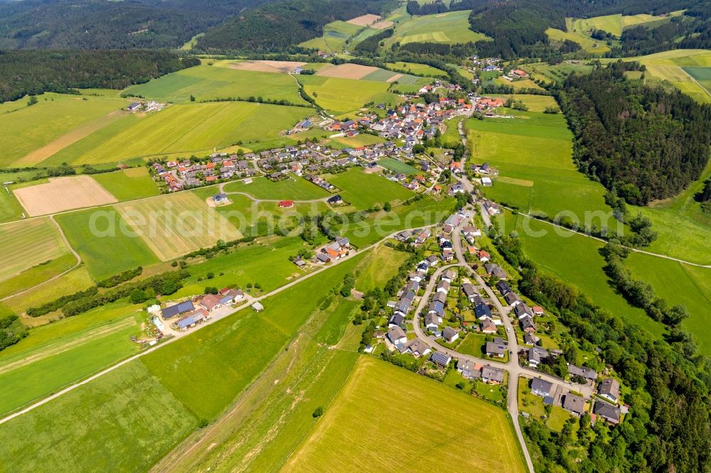 Aerial photograph Eppe - Village view in Eppe in the state Hesse, Germany