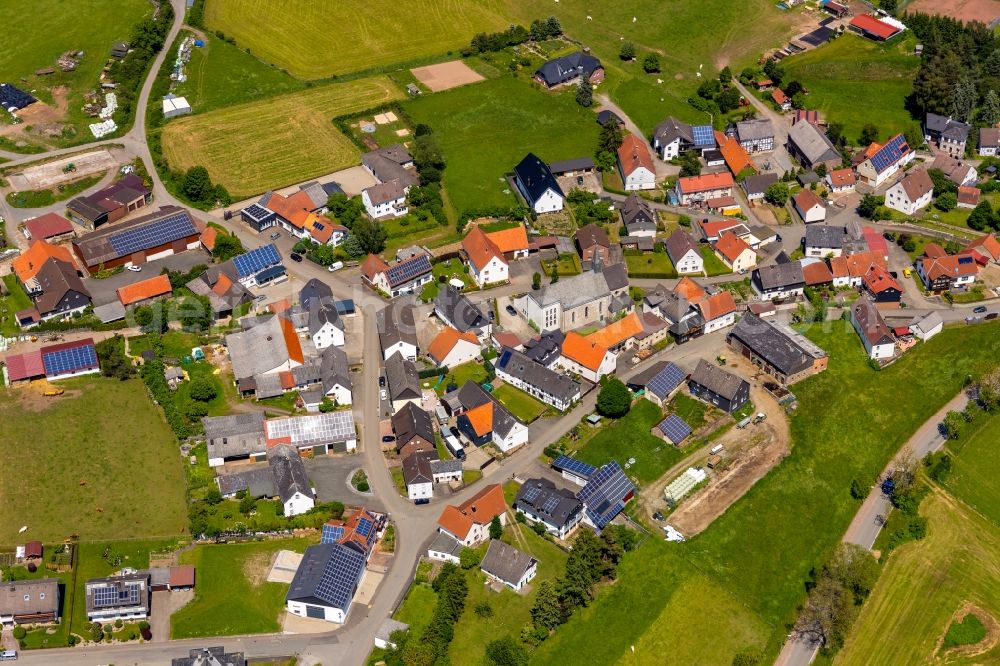 Eppe from the bird's eye view: Village view in Eppe in the state Hesse, Germany