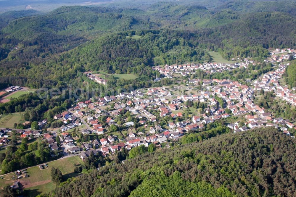 Eppenbrunn from above - Village view in Eppenbrunn in the state Rhineland-Palatinate