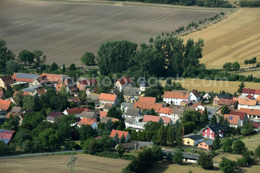 Eßleben-Teutleben from above - View of the village of Essleben in the community of Essleben-Teutleben in the state of Thuringia