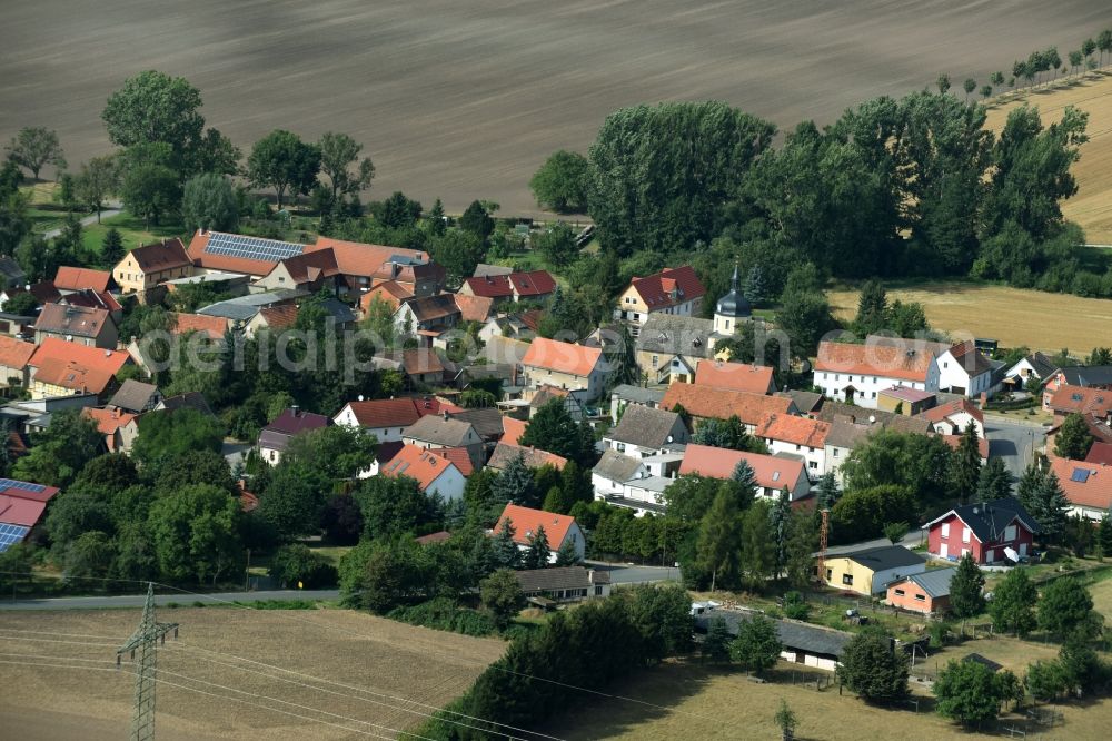 Eßleben-Teutleben from the bird's eye view: View of the village of Essleben in the community of Essleben-Teutleben in the state of Thuringia